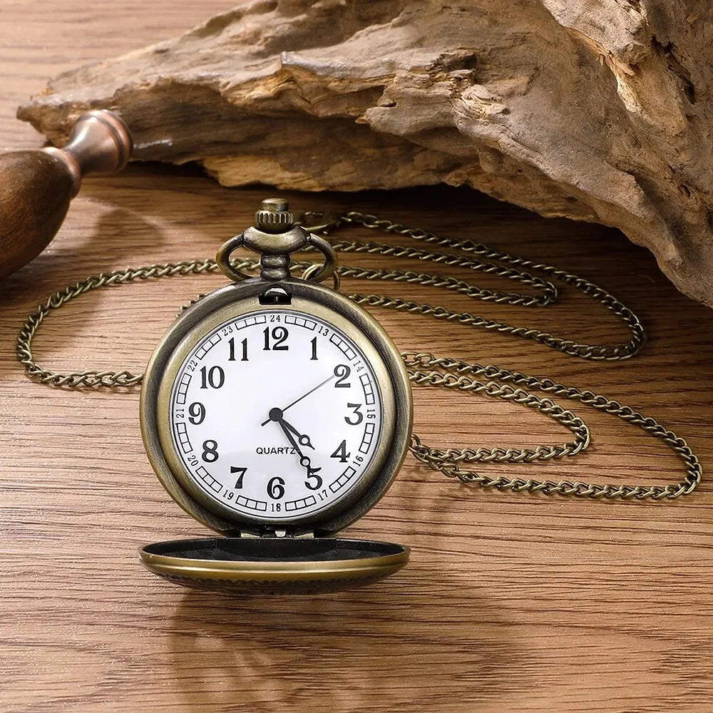 Vintage Steampunk Quartz Pocket Watch