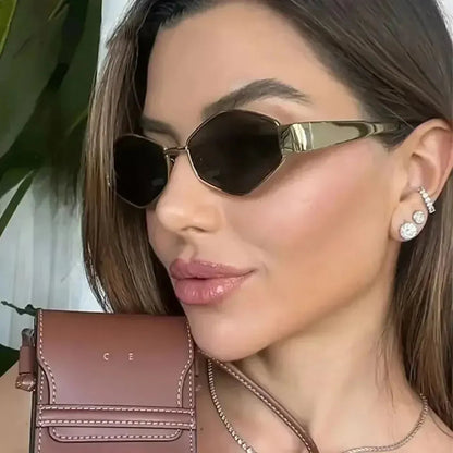 Trendy Hexagon Sunglasses