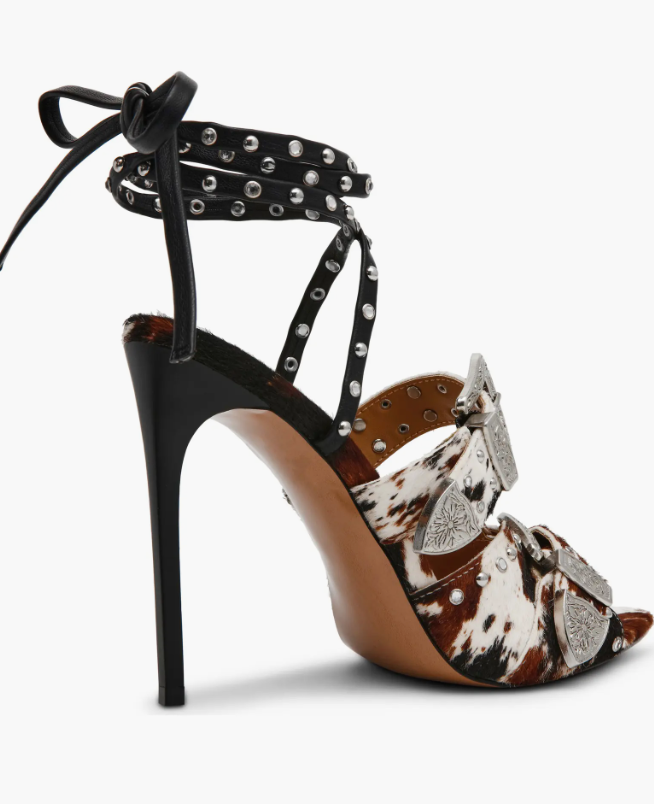SADDLE EMBELLISHED ANKLE STRAP