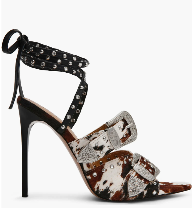 SADDLE EMBELLISHED ANKLE STRAP