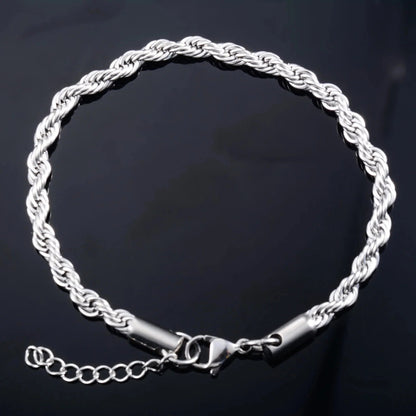 Stainless Steel Rope Chain Bracelet